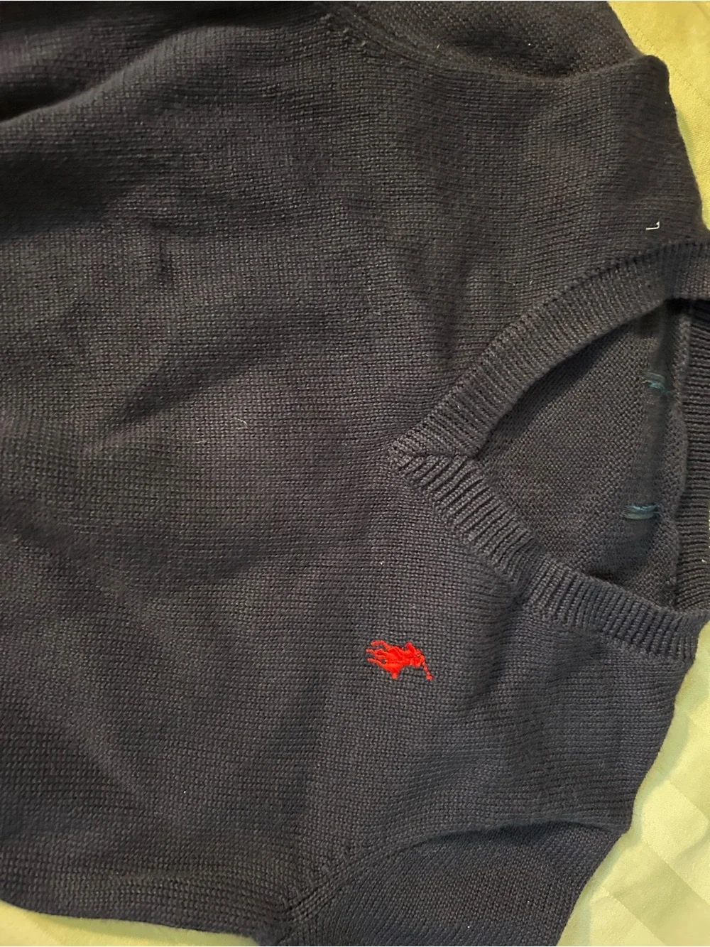 Polo Ralph Lauren Navy V-Neck Sweater Kids Size 4-5